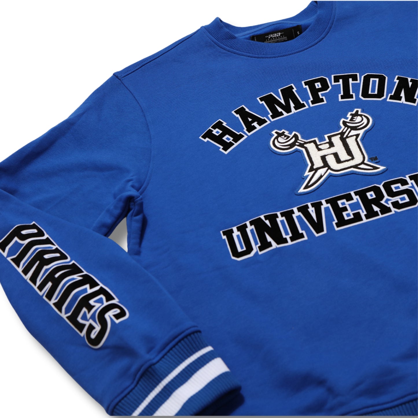 Hampton University HBCU Stacked Logo Fleece Crewneck