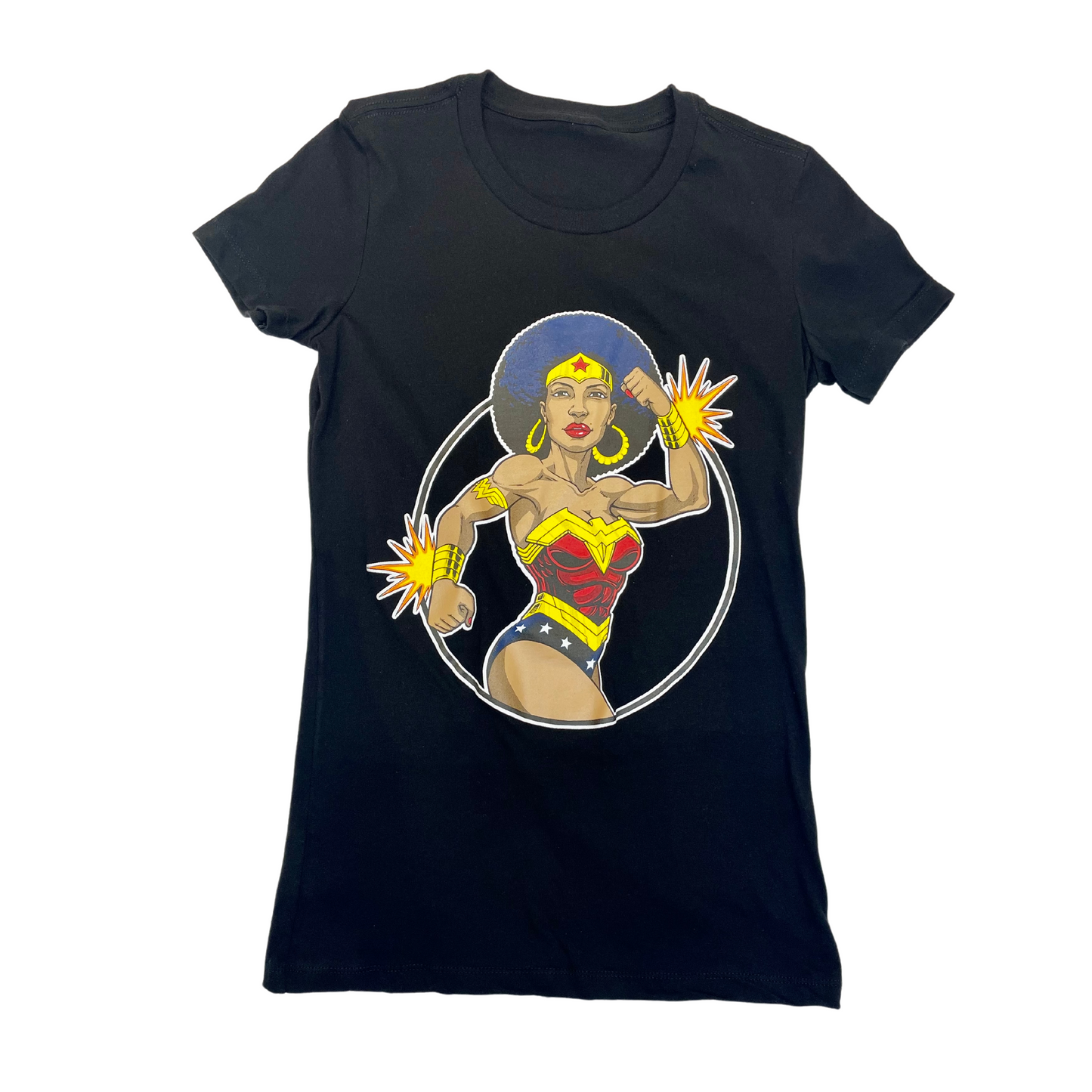 Black Wonder Woman Ladies T-shirt