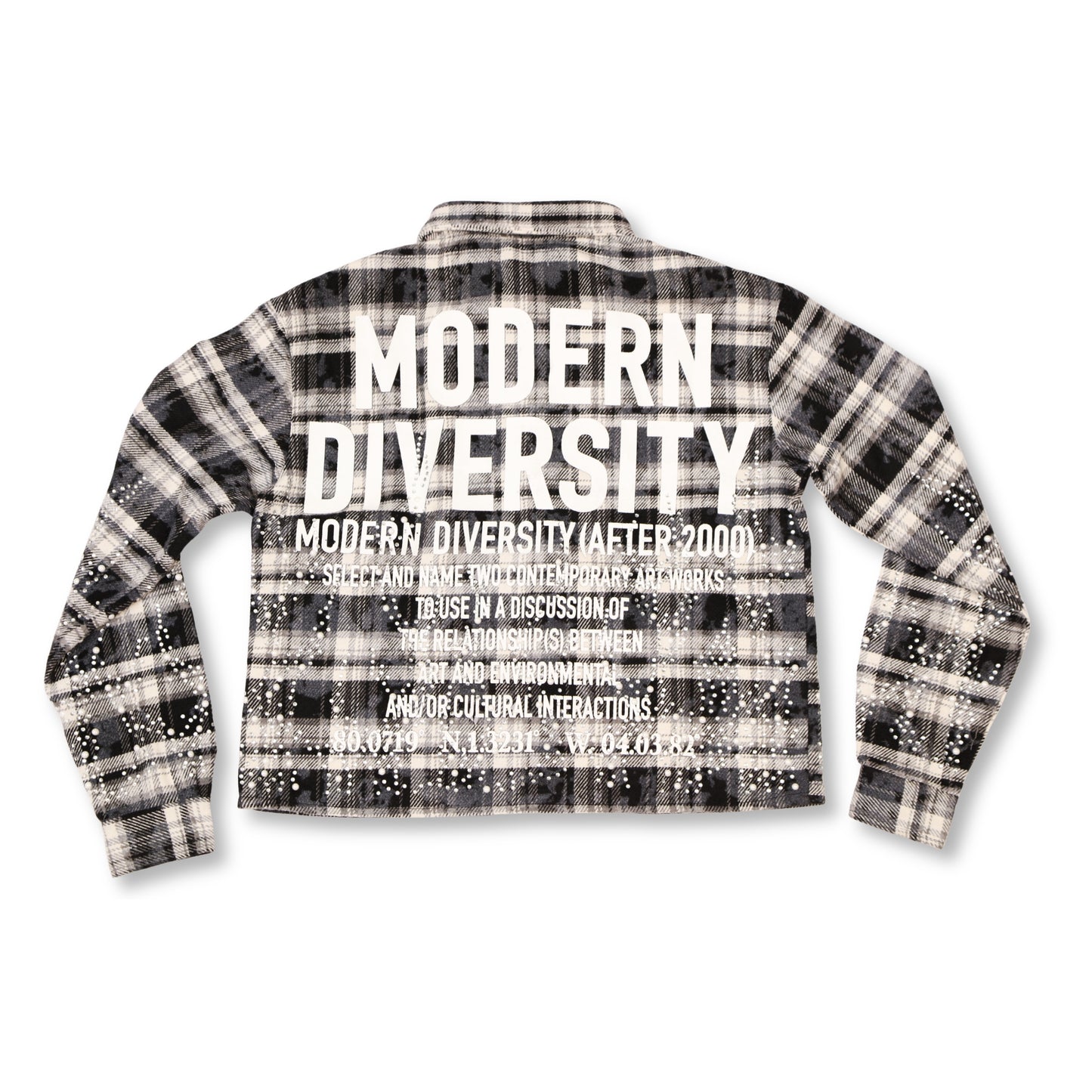 Kleep Static Heavy Flannel Crop Top Button Down Shirt