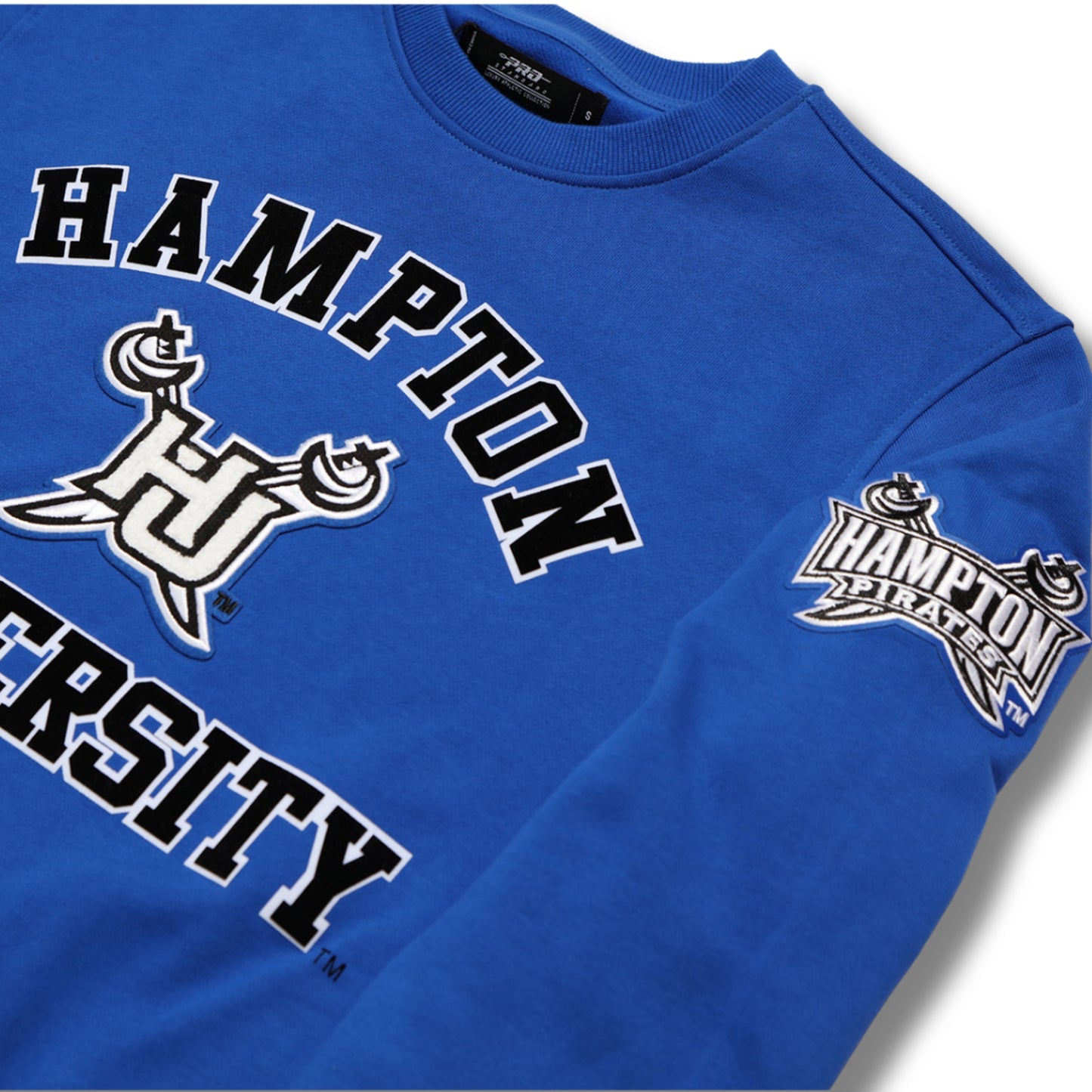 Hampton University HBCU Stacked Logo Fleece Crewneck
