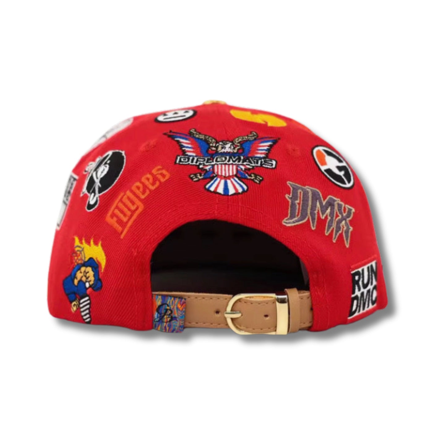 Real Hip Hop All Over Logo Leather Strap Hat