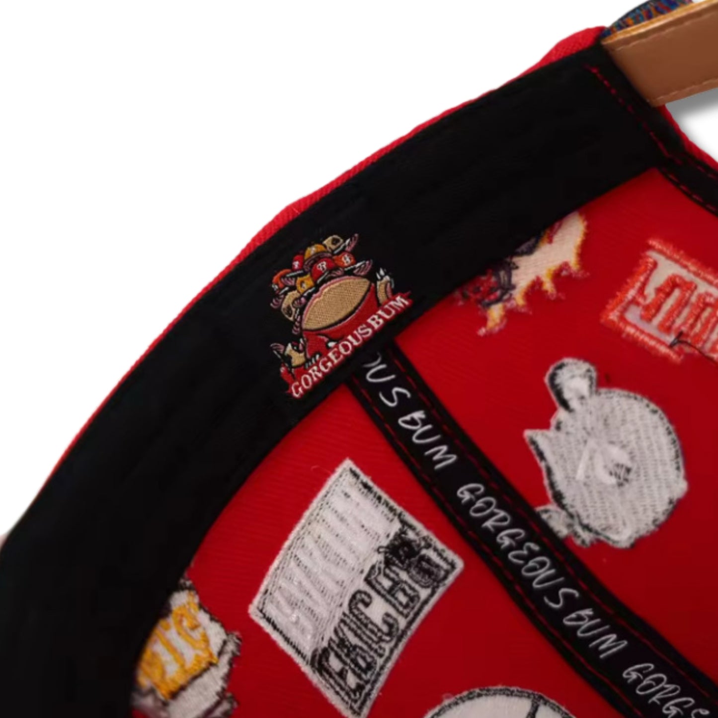 Real Hip Hop All Over Logo Leather Strap Hat