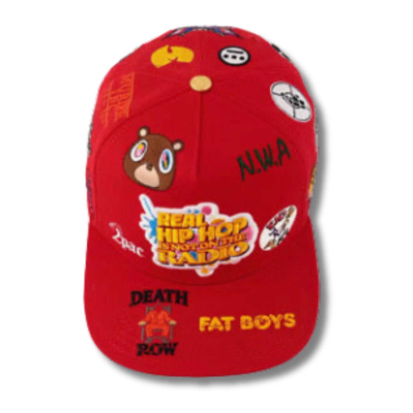 Real Hip Hop All Over Logo Leather Strap Hat
