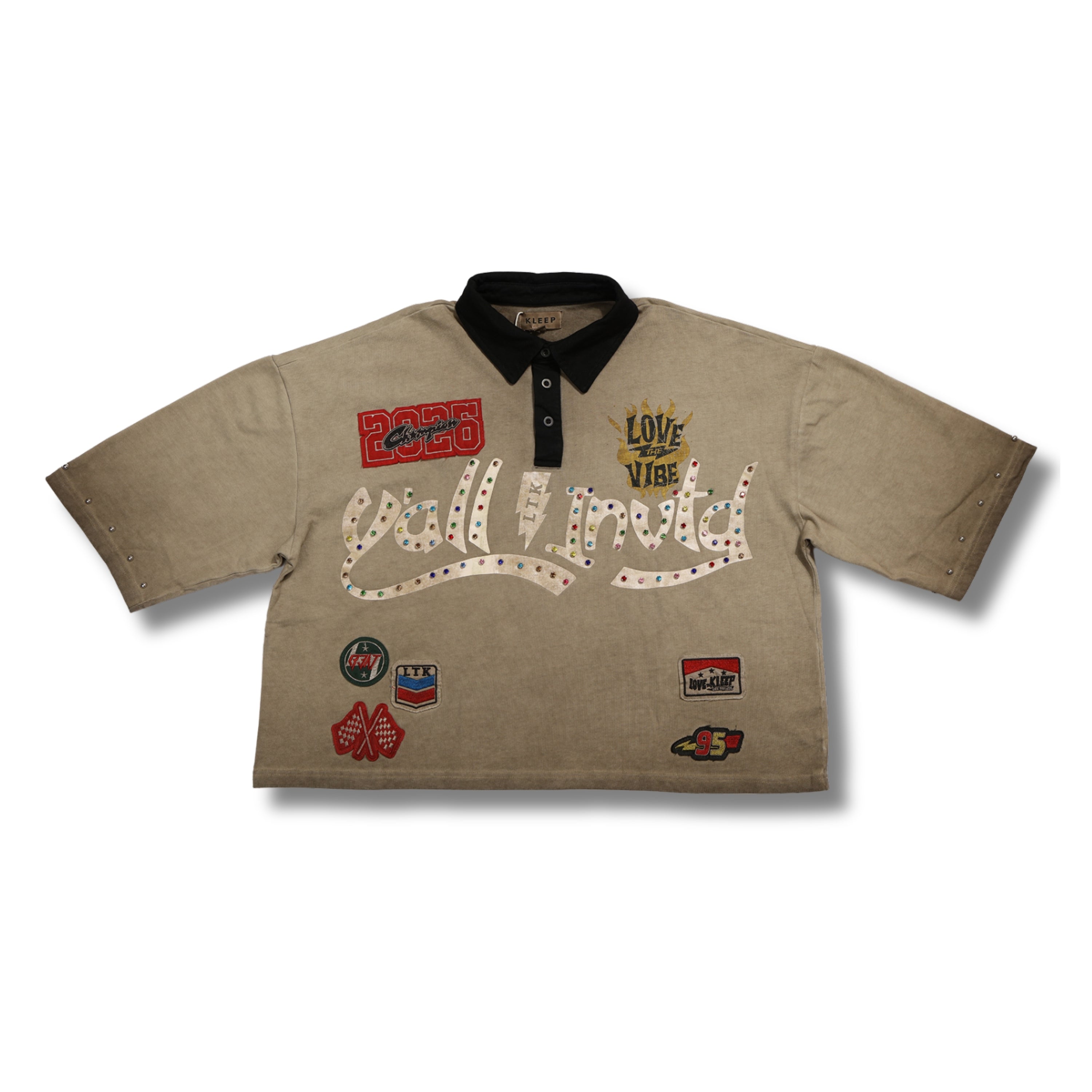 Kleep Oversized Polo Cropped Shirt – MKUU HARLEM GENERAL STORE