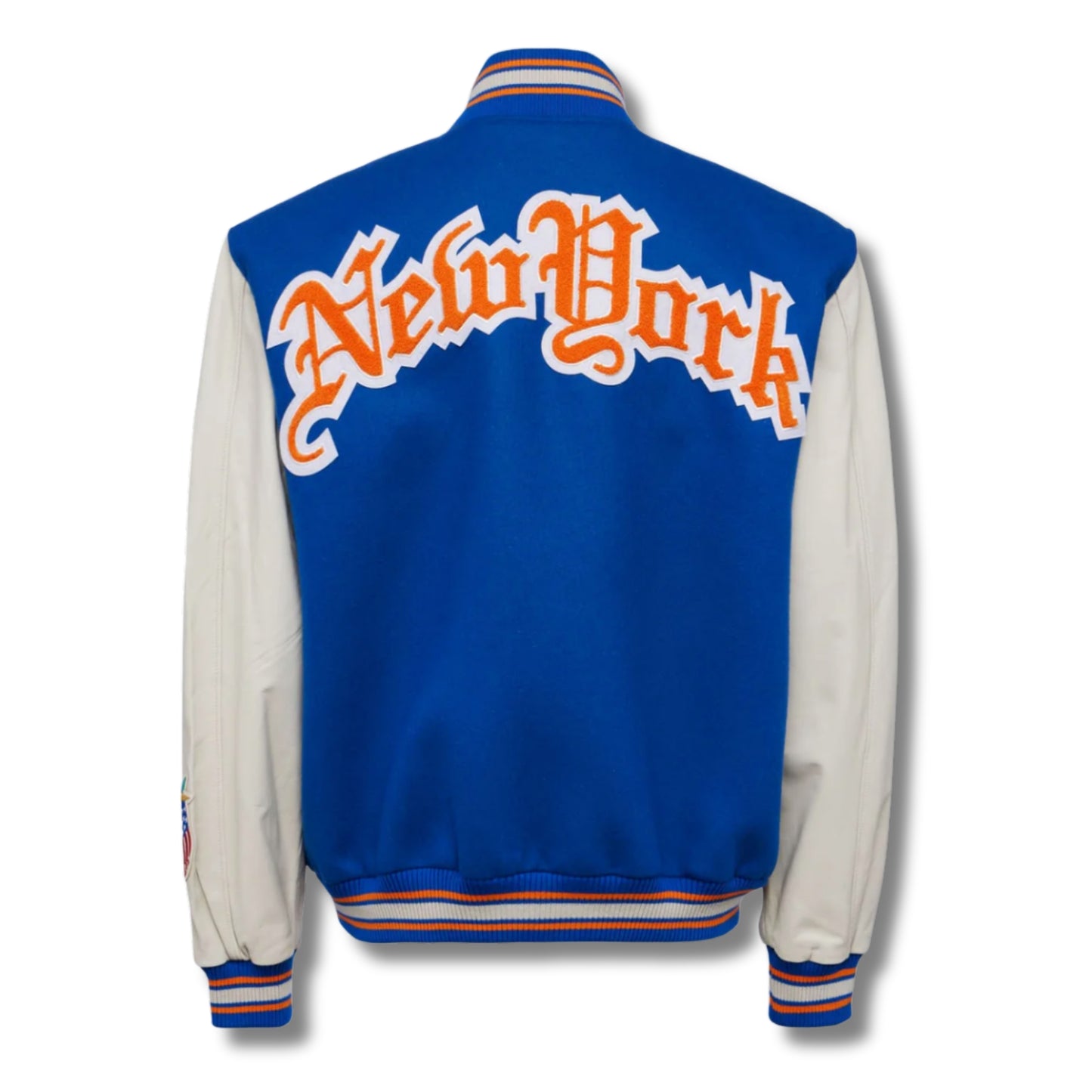 New York Knicks Jeff Hamilton Wool & Leather Full-Snap Varsity Jacket