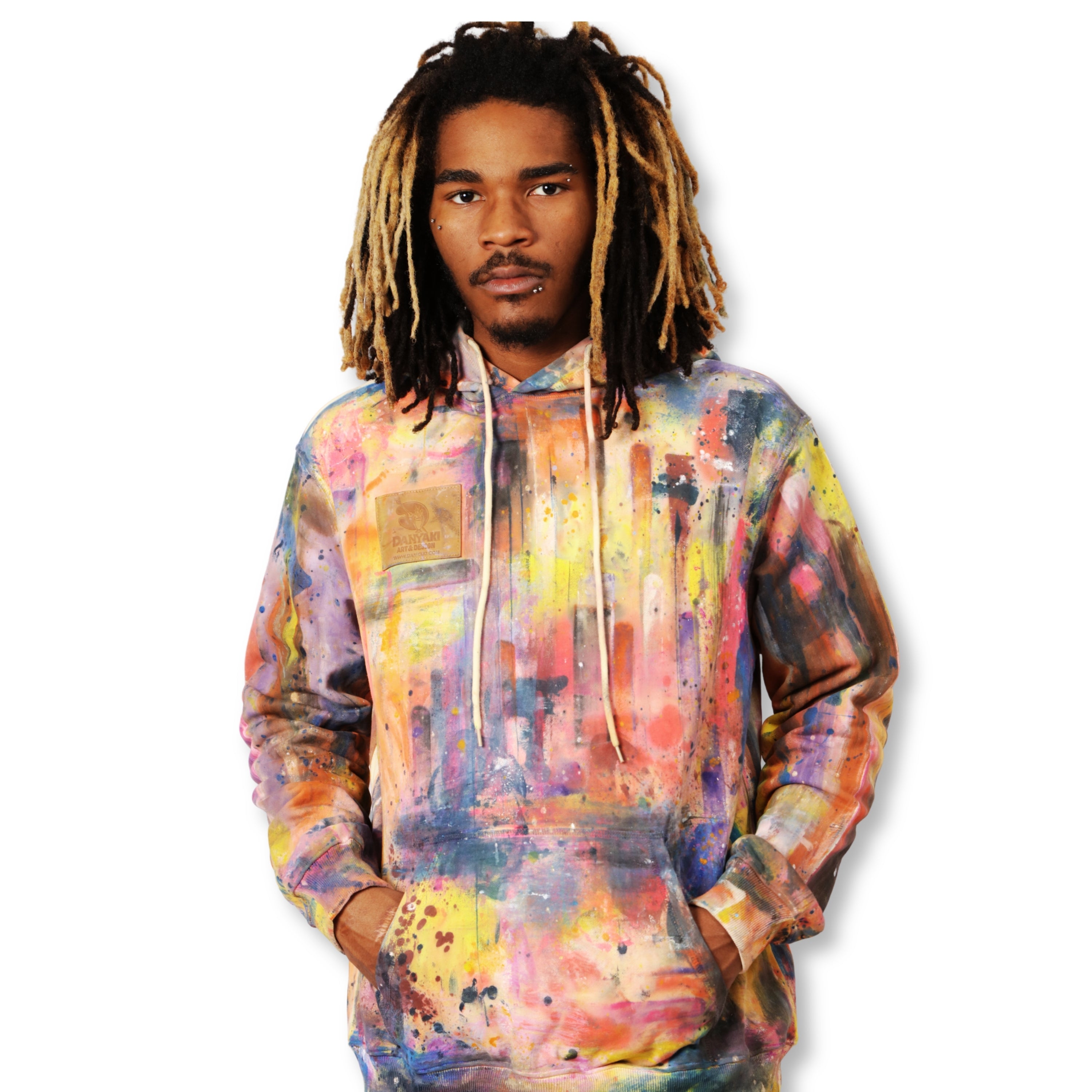 XG フーディー　Pigment Dyed Pullover Hoodie Danyaki Art Pullover Hoodie – MKUU HARLEM GENERAL STORE